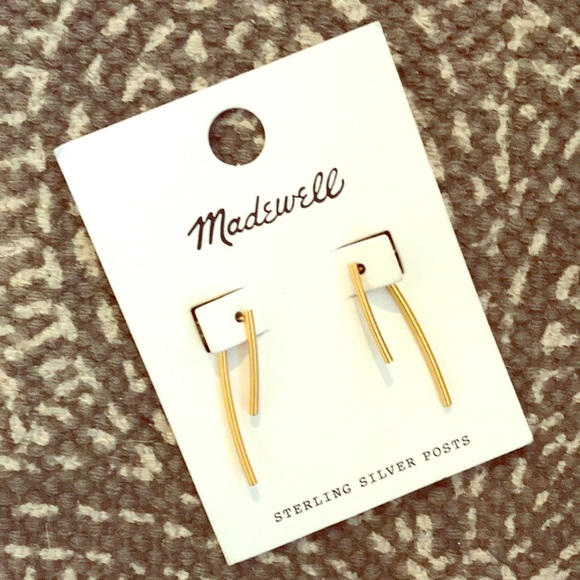 Madewell Jewelry - Madewell Stembend gold earrings NWT